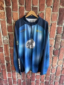 Bass Pro Shops Mens Blue 1/4 Zip Pullover Fishing Sweatshirt Mock Neck Size 3XL - Picture 1 of 3