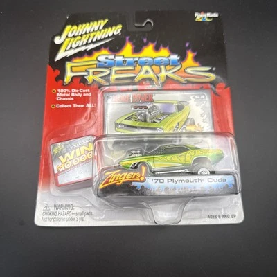 Johnny Lightning Street Freaks 70 Plymouth Cuda Mr MORE POWER verde lima 1970 Foto 1 de 4