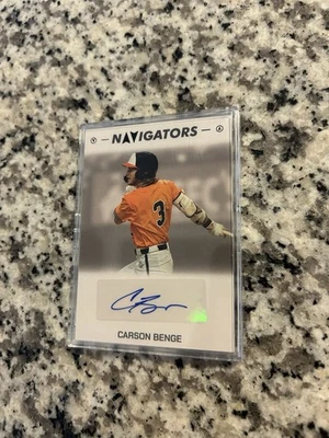 Pulse Navigators Carson Benge 2025 autógrafo automático dorado 1/1 Mets Prospect OKSt Foto 1 de 2