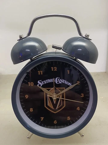 Vegas Golden Knights Station Casinos logo alarm clock w/ nightlight & goal horn Cover
