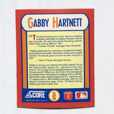 Gabby Hartnett 1990 Score #51 MVPs Magic Motion 3D Hologram MLB Baseball Card
