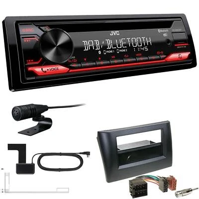 JVC KD-DB622BT DAB inkl Antenne Bluetooth Set für Fiat Stilo 2001-2008 schwarz - Bild 1 von 4