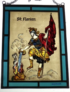 Bleiverglasung Fensterbild Bernhardt- Glasmalerei "St. Florian" - Bild 1 von 12
