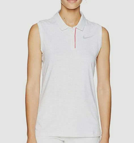 Polo de golf Nike para mujer blanco a lunares sin mangas talla XS de $60 Foto 1 de 1