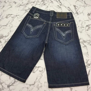 Pantalón Corto Hombre Kanji Militar Azul Oscuro Nuevo Con Etiquetas - Imagen 1 de 7