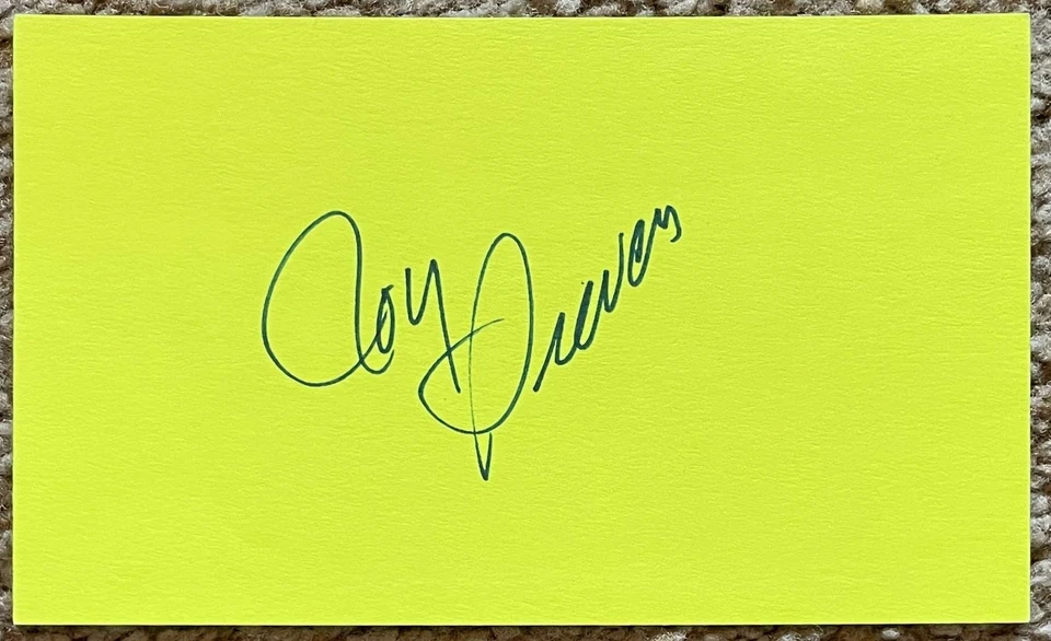 Roy Sievers signed yellow/green card - Senators Browns debut 1949 - Image 1 of 1