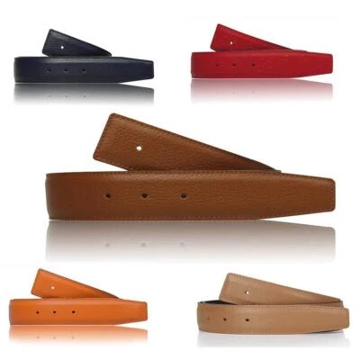 Leather belt reversible belt for H buckle 32 mm belt without buckle belt buckle - Image 1 of 4