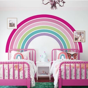 Watercolor Rainbow Self Adhesive Wall Mural Stickers Peel and Stick 87" x 43" - Bild 1 von 6