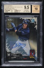 2019 Bowman Scouts Top 100 Chrome Superfractor 1/1 Brice Turang BGS 9.5 Auto 8o0