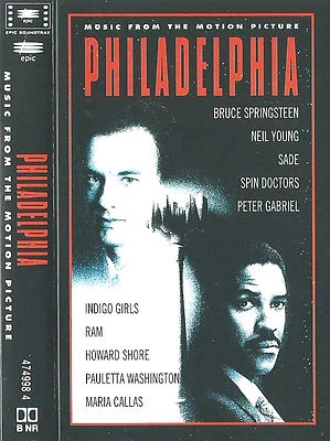 PHILADELPHIA FILM SOUNDTRACK SPRINGSTEEN SADE NEIL YOUNG CASSETTE ALBUM - Image 1 of 4
