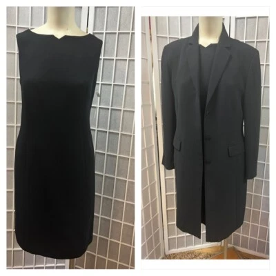 Abrigo Alfani y Estilo & Co Vestido, Mujer Negro Vestido Traje Profesional Clásico Talla 12 Foto 1 de 4