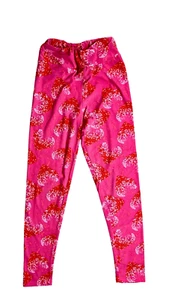 LuLaRoe Valentinstag Einheitsgröße rosa rot Grafik Herzen superweiche Leggings 0-10 - Bild 1 von 12