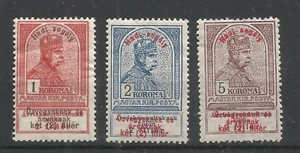 HUNGRÍA 1914, CARIDAD DE GUERRA valores máximos 1K, 2K, 5K, SG 167-69, montado como nuevo. - Imagen 1 de 2