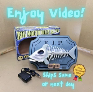 Gemmy Big Mouth Billy Bones singender Fisch Skelett Neuheit Deko Halloween  - Bild 1 von 24