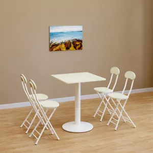 Dining Table Chairs Set Square/Round Breakfast Space Saving Compact 2/4 Seater - Picture 1 of 37