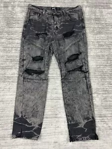 Brooklyn Cloth Jeans Womens 32 Black Skinny Fit Distressed - Picture 1 of 14