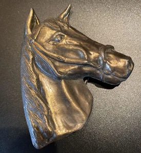 Vintage Brass Bronze Signed MBCI Horse Bust Belt Buckle - Picture 1 of 5