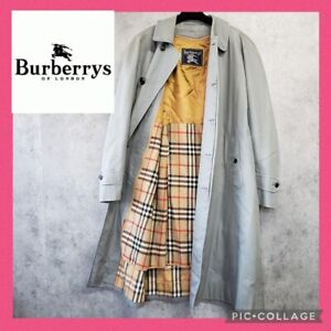 Mens Burberrys Soutien collar trench coat Grey with Liner size L  F/S from JPN