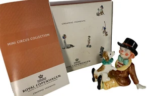 New Royal Copenhagen Mini Circus Collection Clown with Dog #212 - Picture 1 of 5