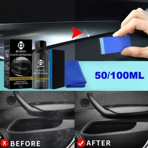 50/100ML Plastic Parts Refurbish Agent Car Exterior Restorer for Plastic Parts - Picture 1 of 12