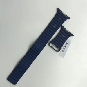 Cinturino ad anello originale Apple Watch in pelle 42 mm 44 mm cinturino medio azzurro chiaro - Foto 1 di 10
