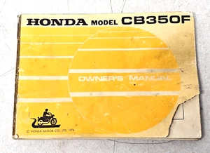 Genuine Honda Owner's Manual Book 1974 CB350F CB350 Four 350F CB 350 K1 - Picture 1 of 8