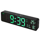 1PC 10" 5V/1A LED Digital Wall Clock with Date Display Temperature Alarm Clock
