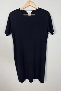 Exclusively MISOOK Dress Size Large Petite Black Short Sleeve Pullover Career - Picture 1 of 7