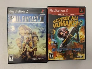 PS 2 Final Fantasy XII Destroy all Humans Lot - Picture 1 of 3