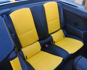 FUNDAS DE ASIENTO TRASERO PARA CHEVY CAMARO IGGEE S. CUERO HECHAS A MEDIDA 13 COLORES - Imagen 1 de 15