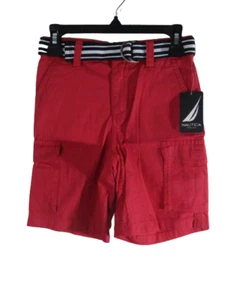 NWT Nautica Little Boys Belted Cargo Shorts 6 Ruby MSRP$36 - Picture 1 of 2