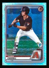 2020 BOWMAN #BD-114 CORBIN CARROLL RC 1ST EDITION SKY BLUE FOIL RARE ROOKIE SP!