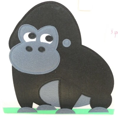 3 Sprouts Friendly Gorilla Childrens Fabric Storage Cube Toy Bin Nursery - Image 1 of 4