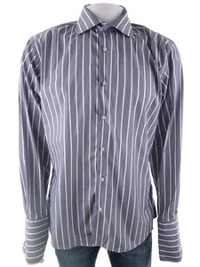 Remus Uomo T. 41 Gris Hombre Camisa elegante Algodón 100% Manga larga - Imagen 1 de 5