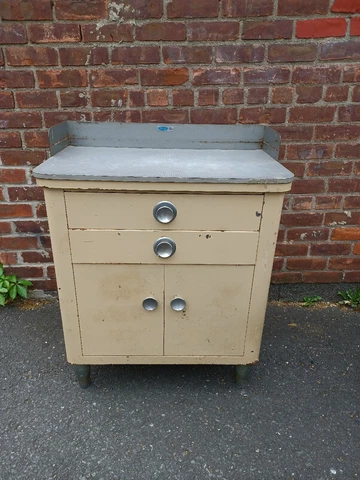 Vintage HAMILTON Medical cabinet Art Deco steel small good condition industrial Cover