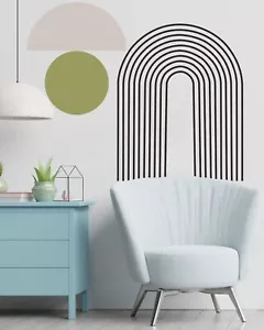 Arch Wall Decal Abstract Wall Art Decal Rainbow Wall Sticker Modern Wall Deca... - Picture 1 of 6