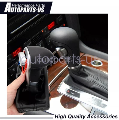 Ajuste Audi A4 A5 A6 Q5 Negro Perilla de cambio de marchas Palanca de cambios Cuero Polaina Bota Cubierta Foto 1 de 4