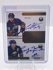 2011-12 Panini Dominion Pen Pals #3 Cody Hodgson & Pat LaFontaine Autos 48/50