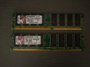 2x Kingston KVR400X64C3A/512 512 MB PC3200 DDR-400 DDR RAM 400MHz DIMM 1GB Total - Picture 1 of 1