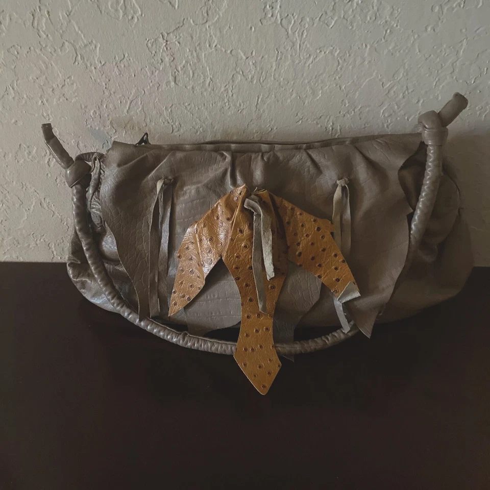 Bolso de Hombro Bolso de Mano Grande Hinchado Vintage Años 80 Por Elegancia. Hecho en Italia Foto 1 de 4