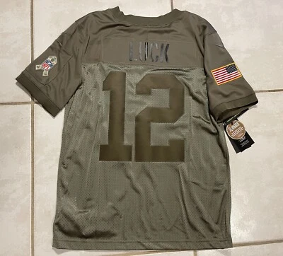 Camiseta masculina média Nike Indianapolis Colts Andrew Luck SALUTE TO SERVICE NFL nova com etiquetas - Imagem 1 de 4