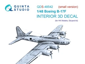 Quinta Studio QDS-48542, Boeing B-17F , 3D-Printed decal (HK models, Edua), 1:48 - Picture 1 of 11