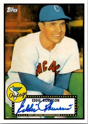 2011 Topps Lineage EDDIE ROBINSON Chicago White Sox AUTO Insert - Image 1 of 2