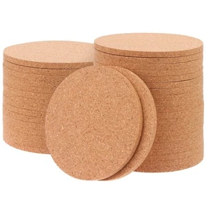 80 PCS Cork Coaster Bulk for Drink Absorbent 4 Inches Tea or Coffee Coaster S... - Picture 1 of 7