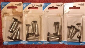 24ct  National Hardware N179-150 Lag Screw Satin Black 5/16" x 1-1/2" - Picture 1 of 3