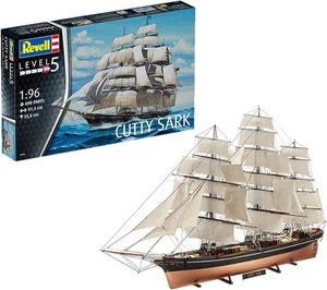 Revell Cutty Sark Model Kit, 1:96 Scale, 698 Pieces, Plastic, Multi-color - Picture 1 of 3