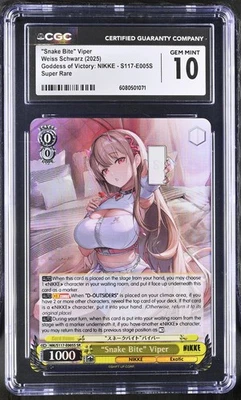 CGC 10 2025 Weiss Schwarz English NIKKE Snake Bite Viper SR - Image 1 of 2