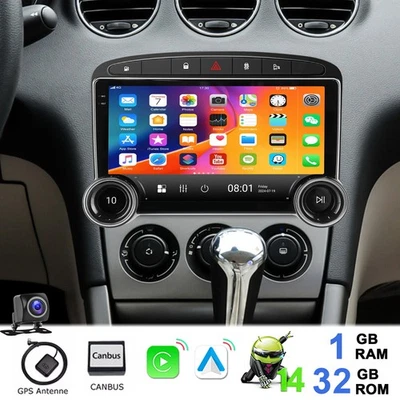 Android Autoradio Für Peugeot 308 408 Stereo Mit GPS Navi WIFI Bluetooth FM RDS - Bild 1 von 4