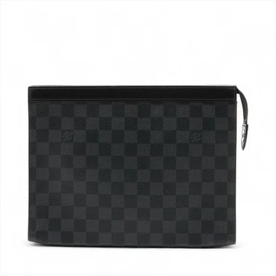 Louis Vuitton Damier Graphite Pochette VOYAGE MM N41696 Negro Había una RFID  Foto 1 de 4
