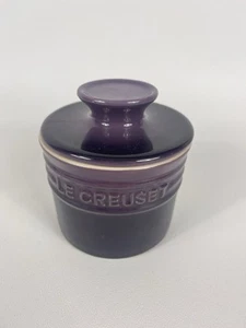 Rare LE CREUSET Butter Bell Crock, Discontinued Cassis Purple 6oz, No Chips - Picture 1 of 11